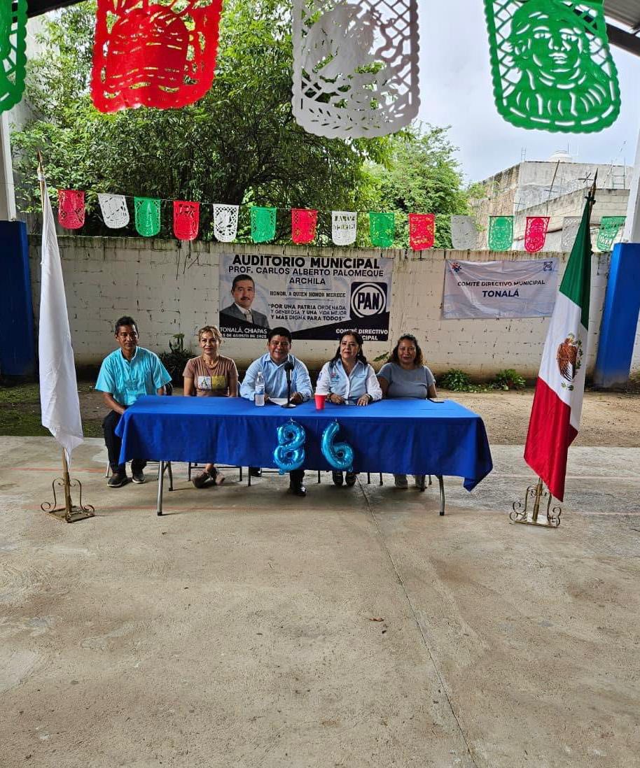 Comité Municipal de Tonalá conmemora el 86 aniversario del PAN.