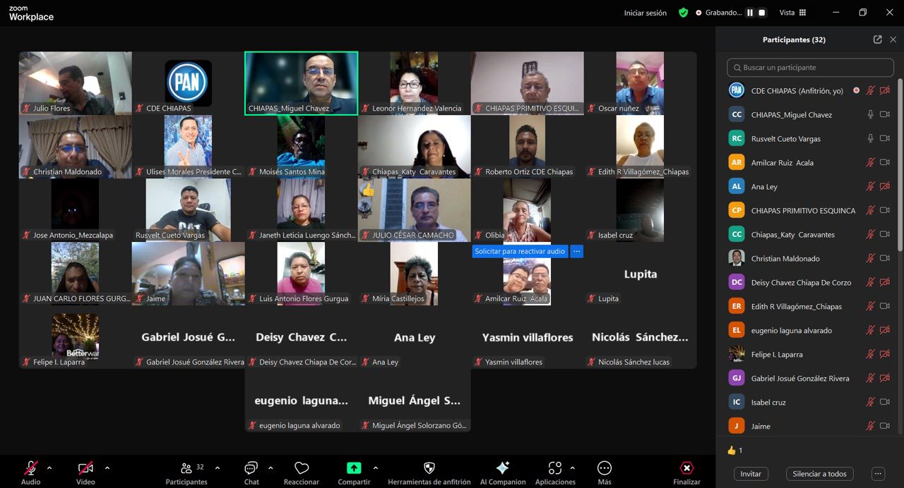 El CDE celebró encuentro virtual con presidentas y presidentes de los Comités Municipales del PAN.